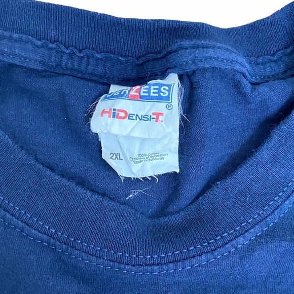AMERICA Jerzees T-Shirt Blue Short Sleeve Tee XXL - Picture 4 of 4